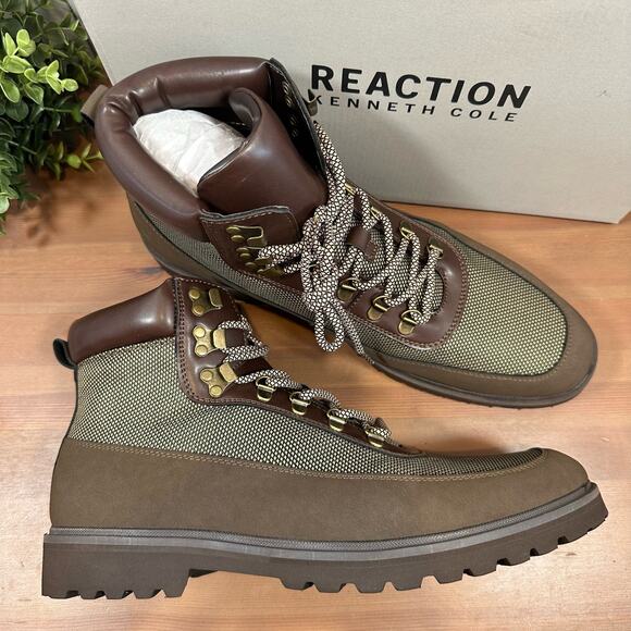 Kenneth Cole Reaction Men's Klay Lug Combat Boots Size 13 - Picture 1 of 7